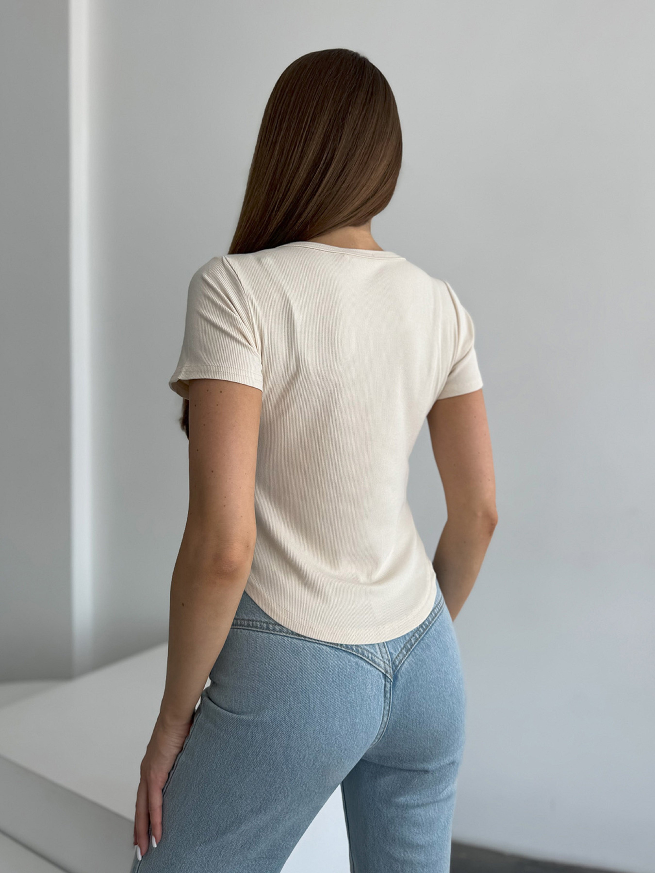 Футболка ISSA Plus модель WN20-633_светло_бежевый Фото