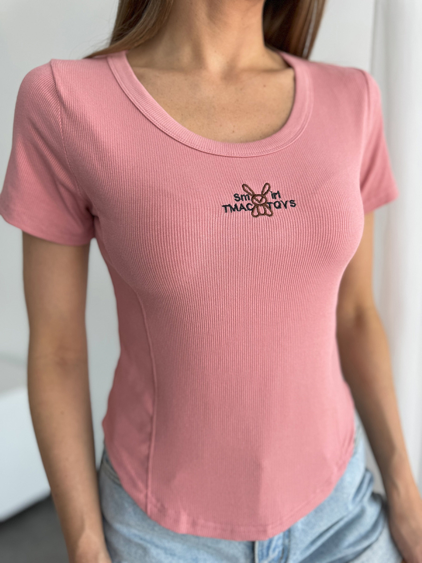 Футболка ISSA Plus модель WN20-633_розовый Фото