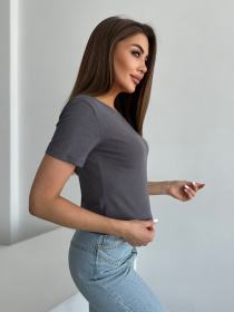 Футболка ISSA Plus модель WN20-634_темно_серый Фото