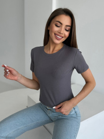 Футболка ISSA Plus модель WN20-634_темно_серый Фото