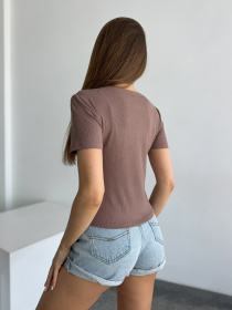 Футболка ISSA Plus модель WN20-634_коричневый Фото