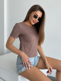 Футболка ISSA Plus модель WN20-634_коричневый Футболка ISSA Plus модель WN20-634_коричневый Фото