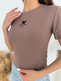 Футболка ISSA Plus модель WN20-635_коричневый Фото