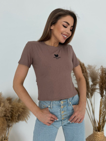 Футболка ISSA Plus модель WN20-635_коричневый Фото