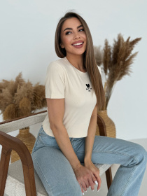 Футболка ISSA Plus модель WN20-635_светло_бежевый Фото