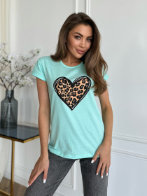 Футболка ISSA Plus модель WN20-622_бирюзовый Фото