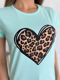 Футболка ISSA Plus модель WN20-622_бирюзовый Футболка ISSA Plus модель WN20-622_бирюзовый Фото