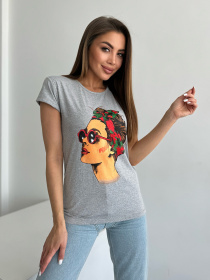 Футболка ISSA Plus модель WN20-623_серый Фото