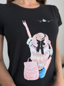 Футболка ISSA Plus модель WN20-624_черный Фото