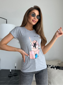 Футболка ISSA Plus модель WN20-624_серый Фото