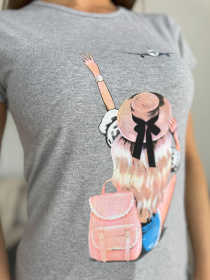 Футболка ISSA Plus модель WN20-624_серый Футболка ISSA Plus модель WN20-624_серый Фото