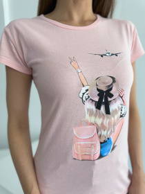 Футболка ISSA Plus модель WN20-624_розовый Футболка ISSA Plus модель WN20-624_розовый Фото