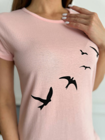 Футболка ISSA Plus модель WN20-627_розовый Фото