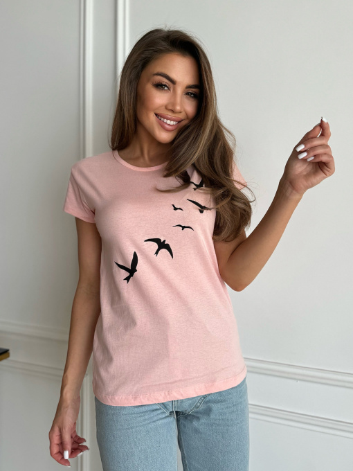 Футболка ISSA Plus модель WN20-627_розовый Фото