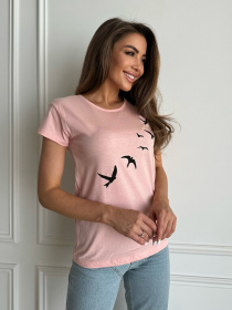 Футболка ISSA Plus модель WN20-627_розовый Фото