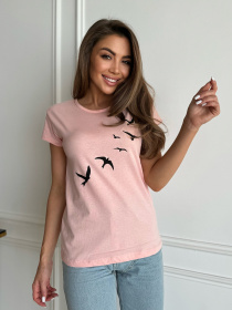 Футболка ISSA Plus модель WN20-627_розовый Фото