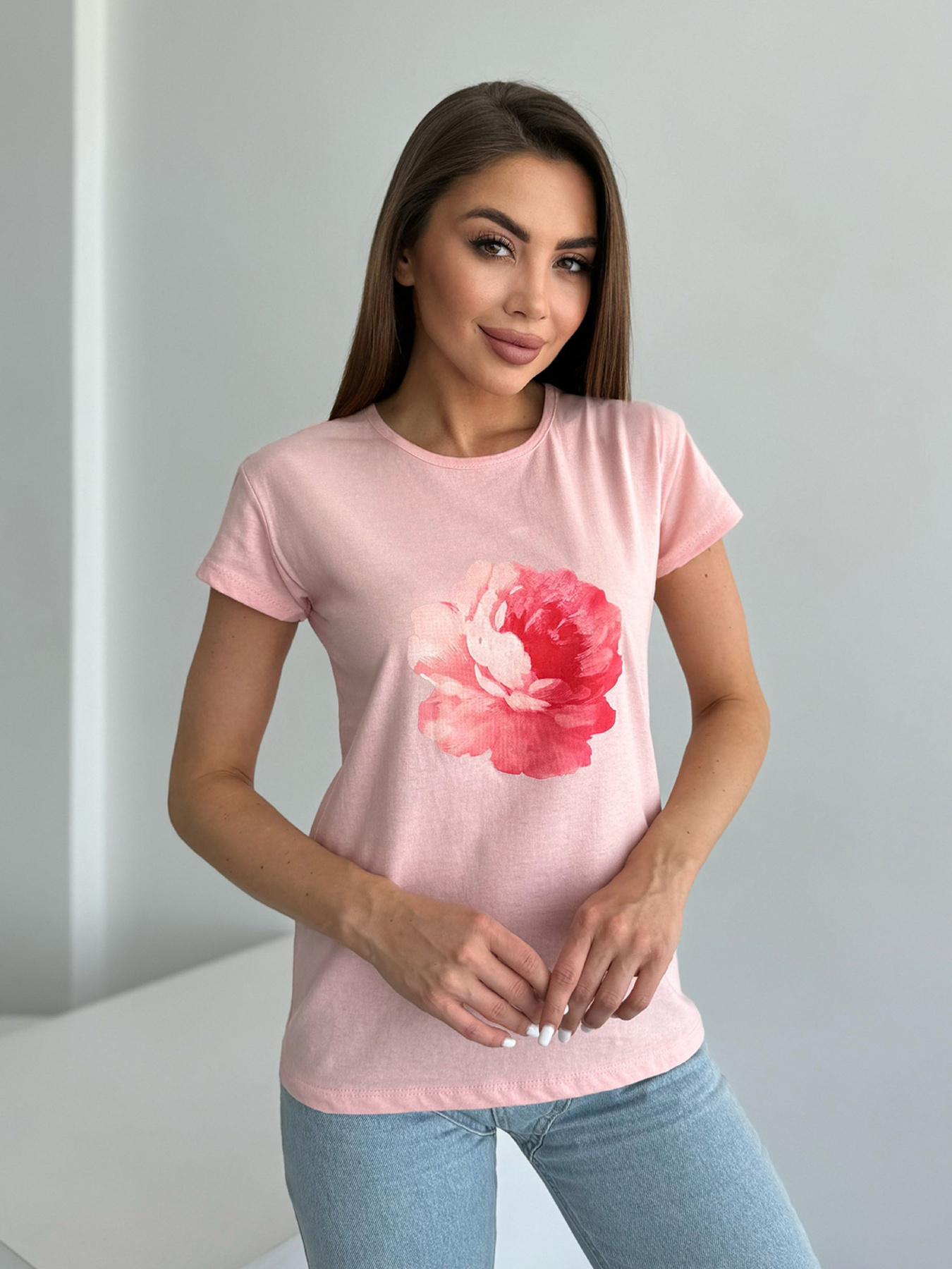 Футболка ISSA Plus модель WN20-629_розовый Фото