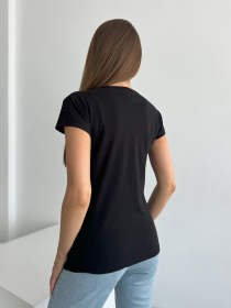 Футболка ISSA Plus модель WN20-629_черный Футболка ISSA Plus модель WN20-629_черный Фото