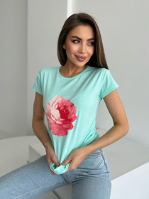 Футболка ISSA Plus модель WN20-629_бирюзовый Фото