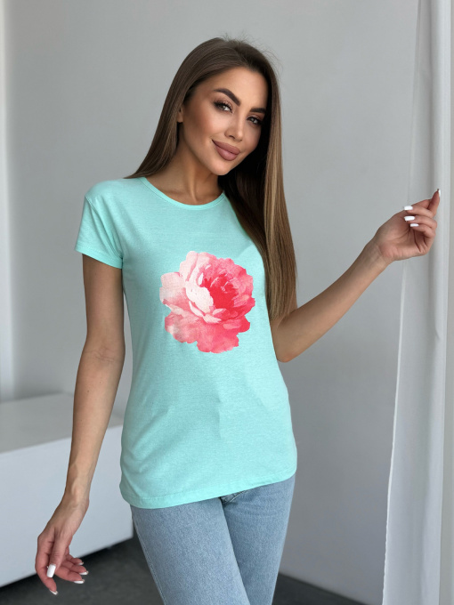 Футболка ISSA Plus модель WN20-629_бирюзовый Фото