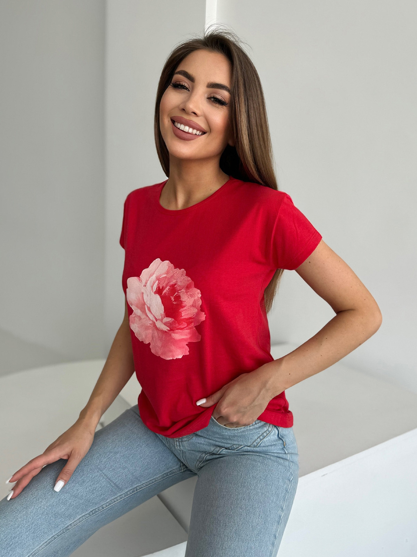 Футболка ISSA Plus модель WN20-629_красный Фото