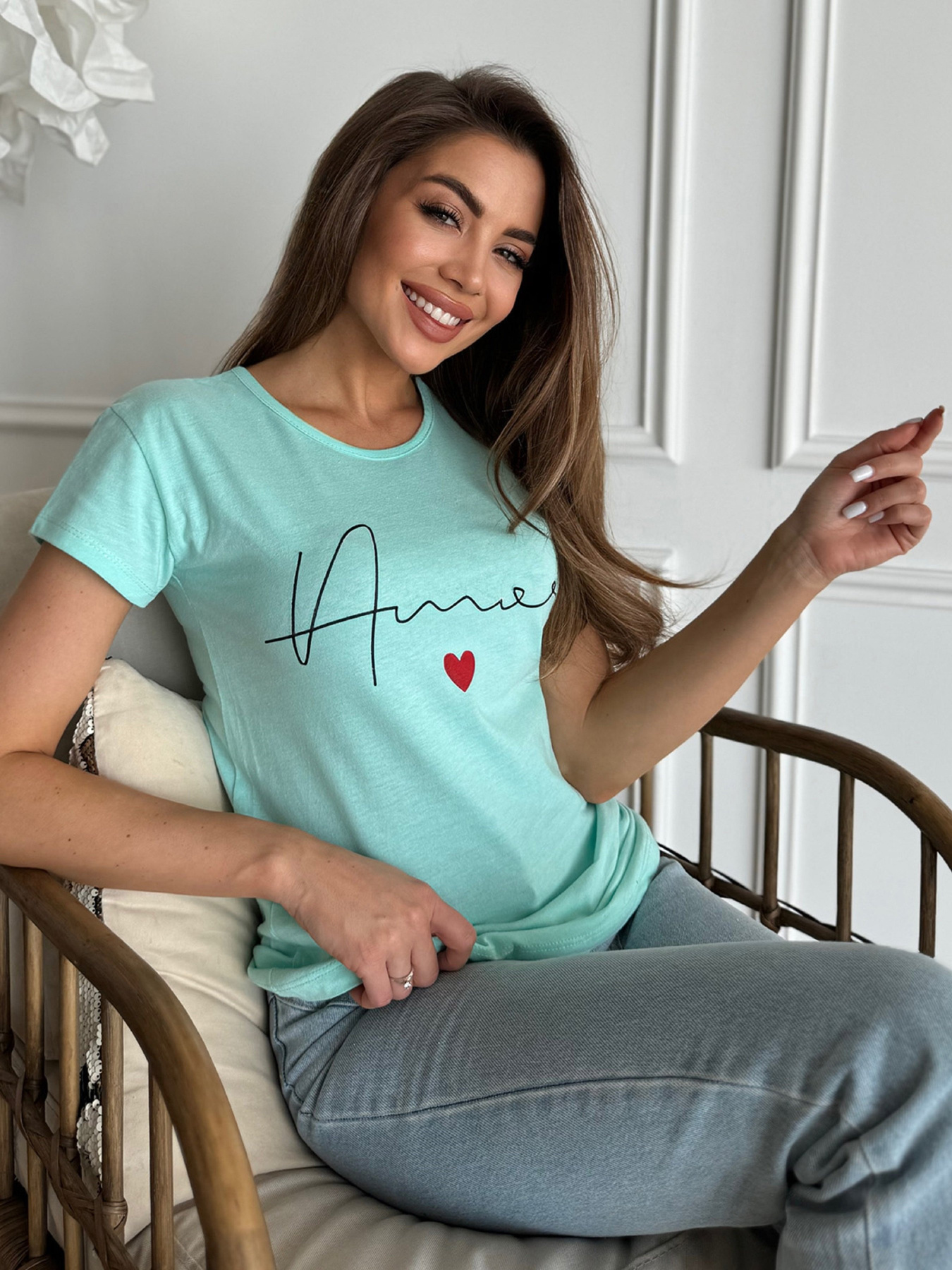 Футболка ISSA Plus модель WN20-630_бирюзовый Фото