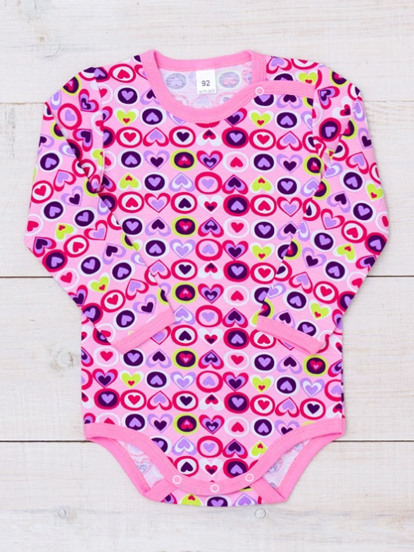 Боди для младенцев Носи своє модель 5010-043-5-serdechka-na-rozhevomu Фото