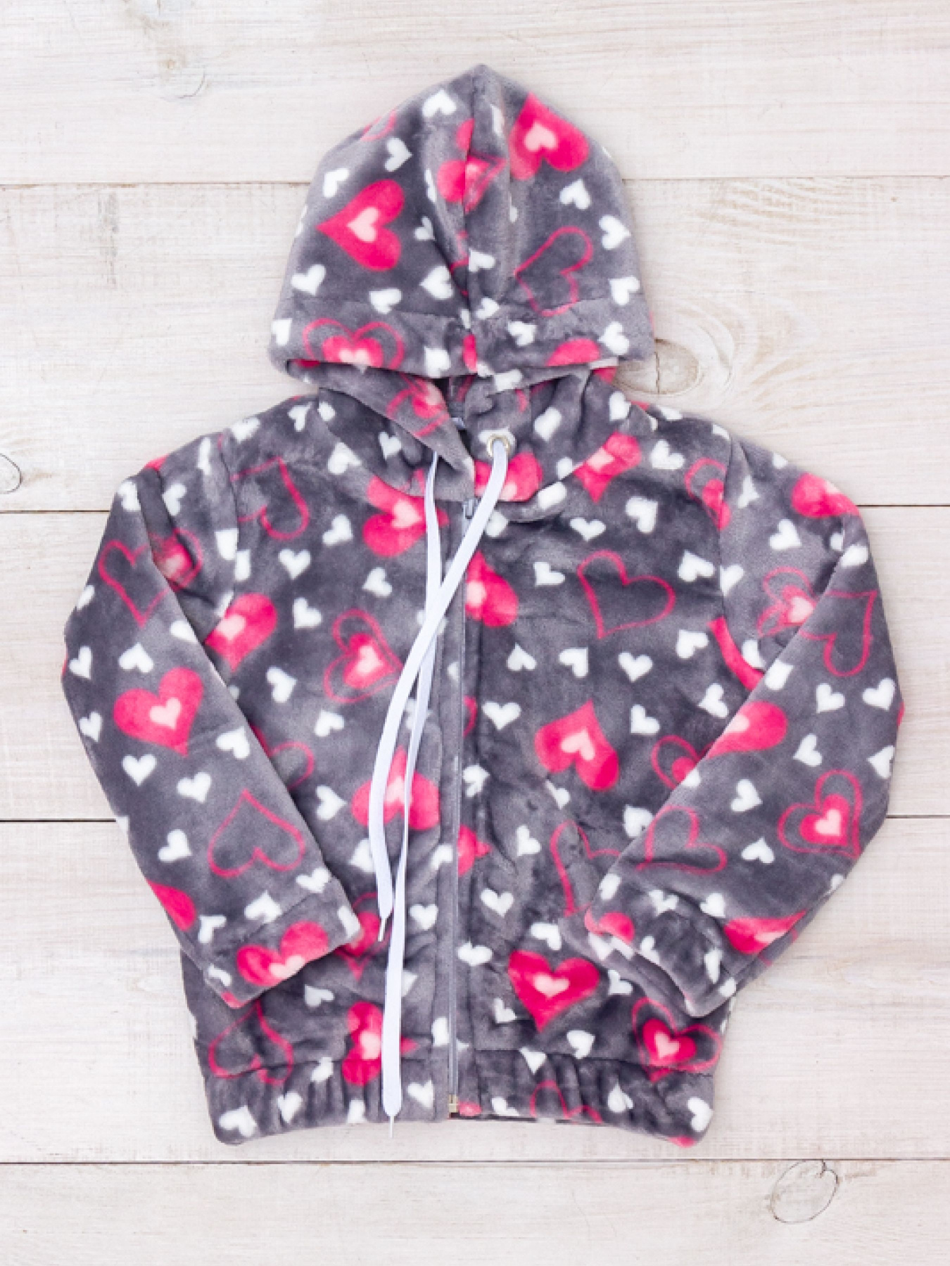 Флисовая кофта Носи своє модель 6071-035-5-rozhev-serdechka-na-sromu Фото