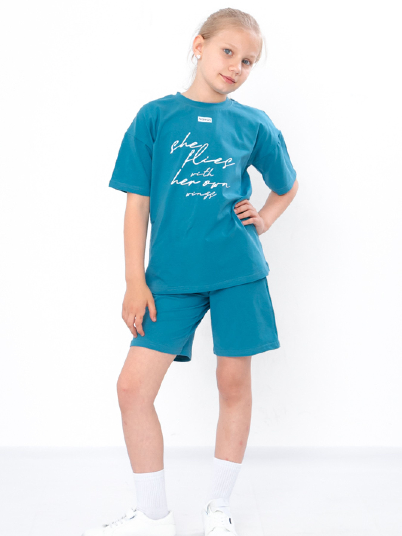 Повсякденний костюм Носи своє модель 6431-036-33-lazurno-srij Фото