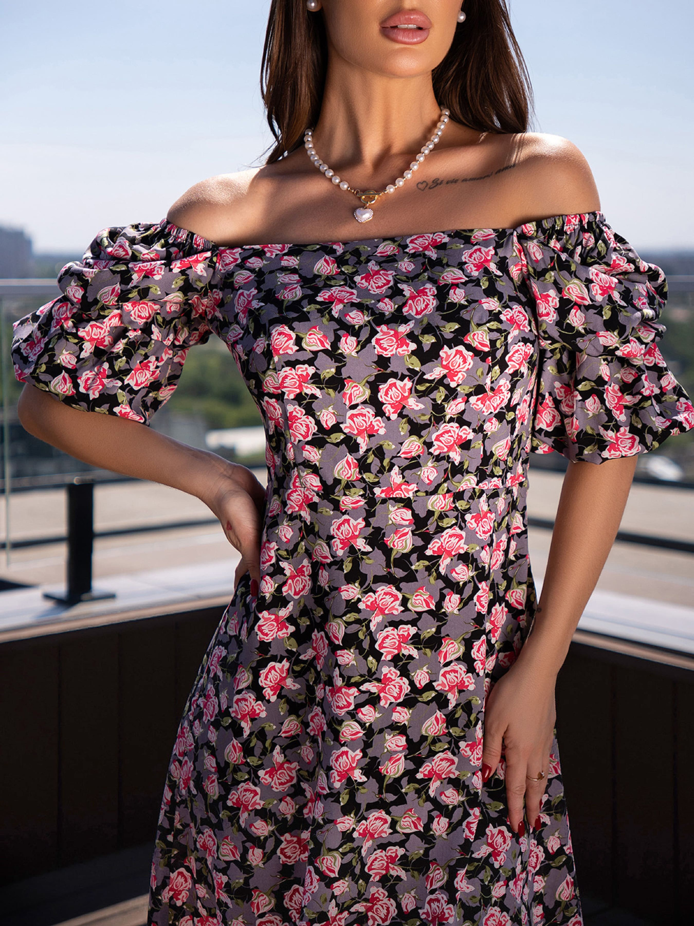 Платье мини ISSA Plus модель SA-536_черный Фото