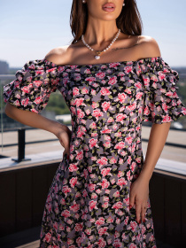 Платье мини ISSA Plus модель SA-536_черный Фото