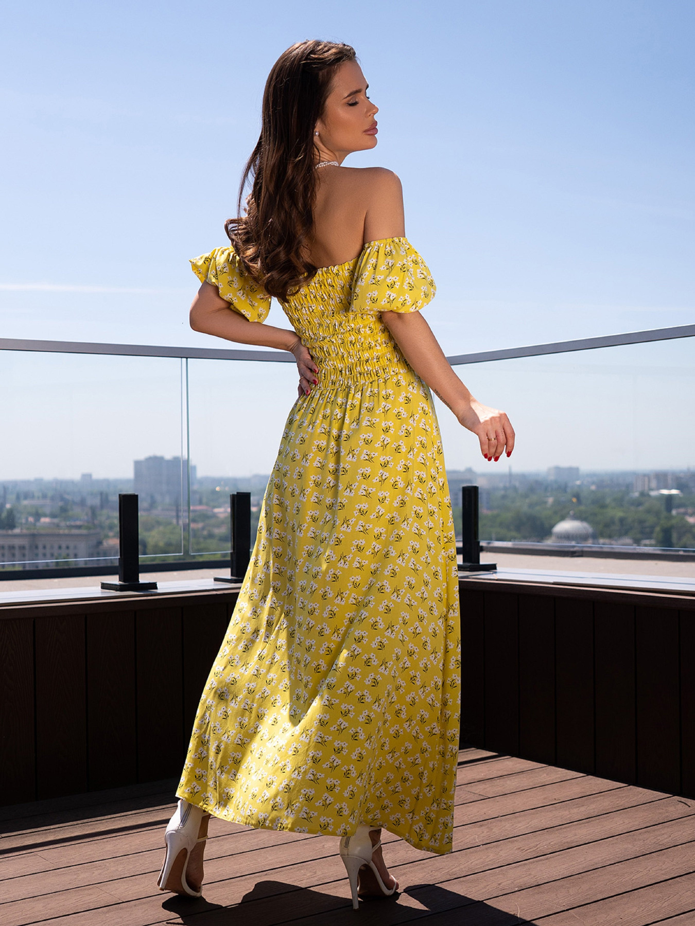 Сукня міді ISSA Plus модель SA-522_желтый Фото