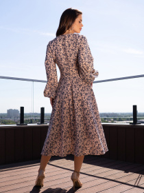 Платье миди ISSA Plus модель 14729_бежевый Фото