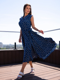 Платье миди ISSA Plus модель 14718_синий Фото