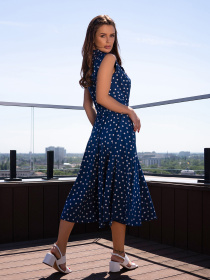 Платье миди ISSA Plus модель 14718_синий Платье миди ISSA Plus модель 14718_синий Фото