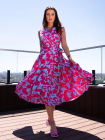 Сукня міді ISSA Plus модель 14719_голубой Фото