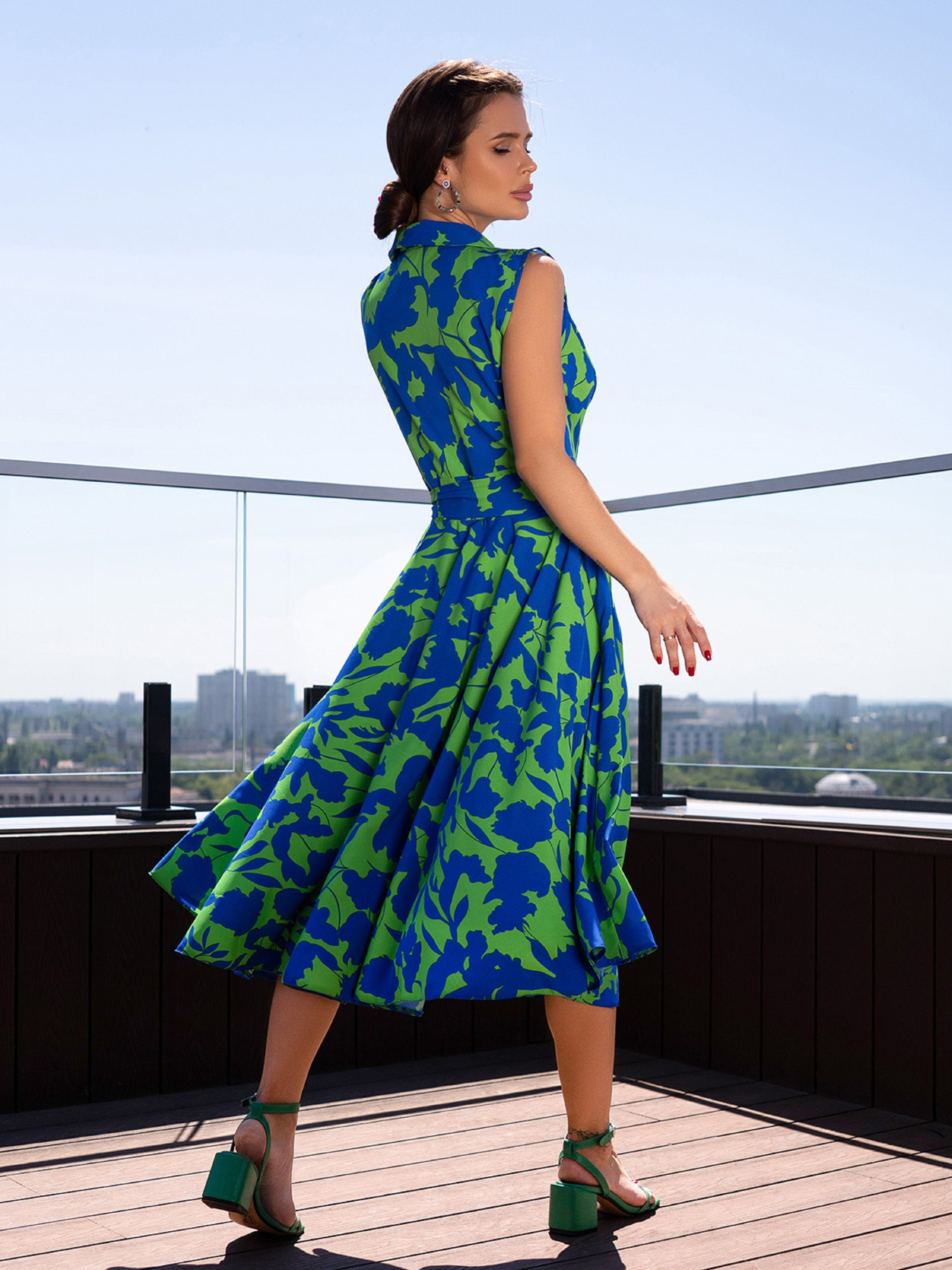 Платье миди ISSA Plus модель 14719_салатовый Фото