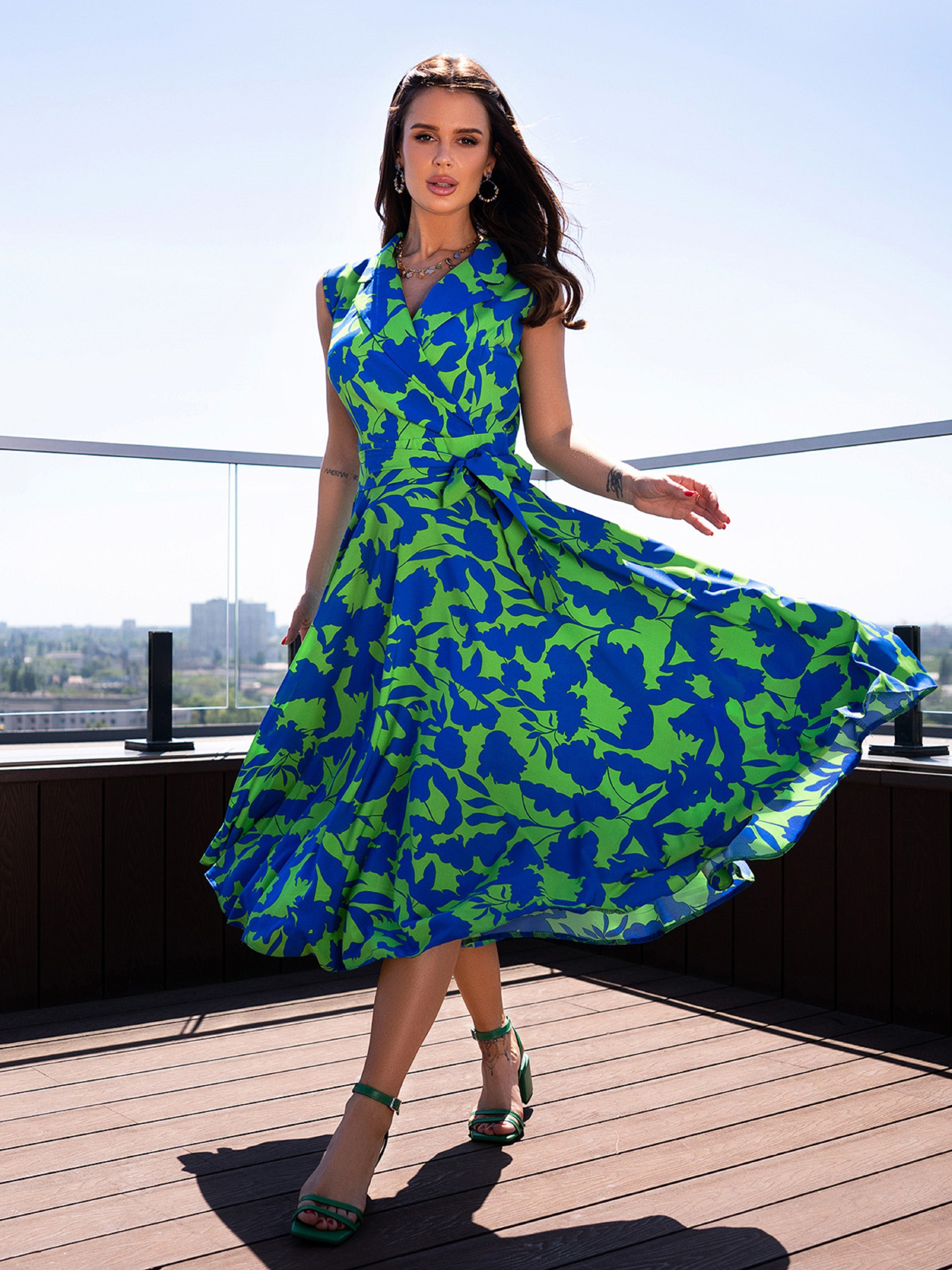 Сукня міді ISSA Plus модель 14719_салатовый Сукня міді ISSA Plus модель 14719_салатовый Фото