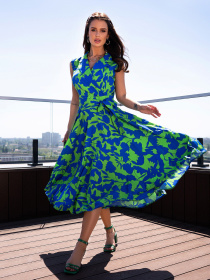 Сукня міді ISSA Plus модель 14719_салатовый Фото