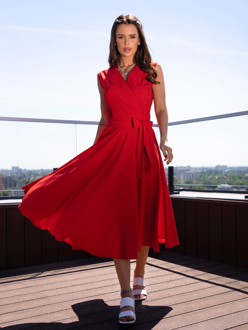 Платье миди ISSA Plus модель 14723_красный Фото