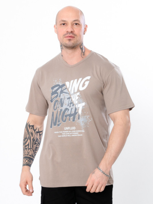 Футболка Носи своє модель 8299-001-33-svtlij-mokko-nadpisi Фото