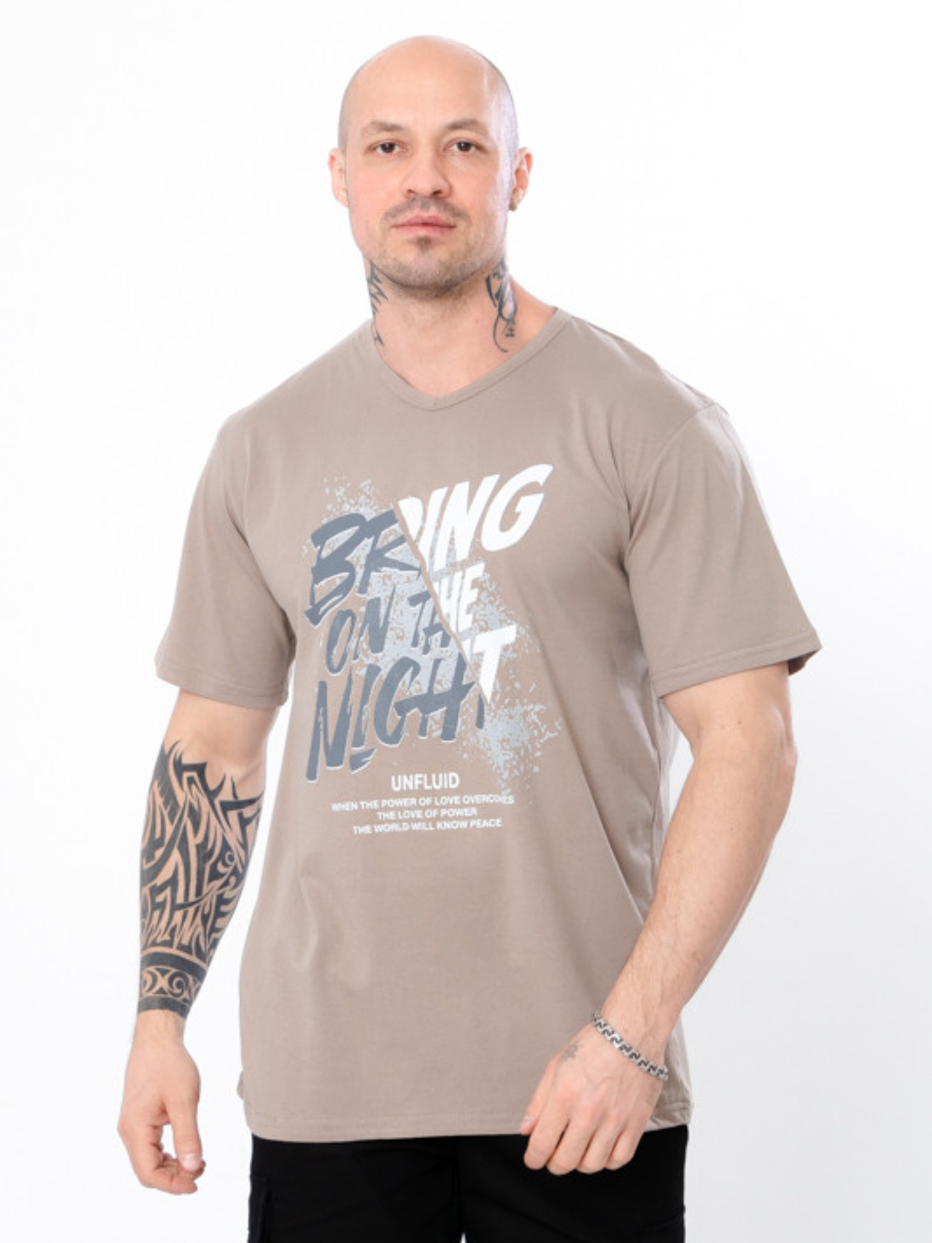 Футболка Носи своє модель 8299-001-33-svtlij-mokko-nadpisi Фото