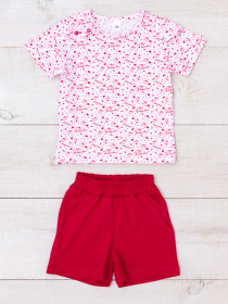 Повседневный костюм Носи своє модель 5070-043-5-kitty-chervonij-na-blomu Фото