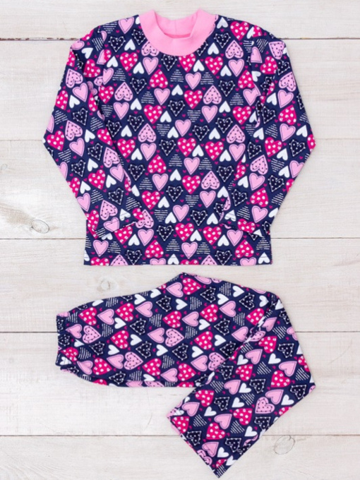 Піжама Носи своє модель 6076-024-5-rozhev-serdechka-na-chornilxno-sinxomu Фото