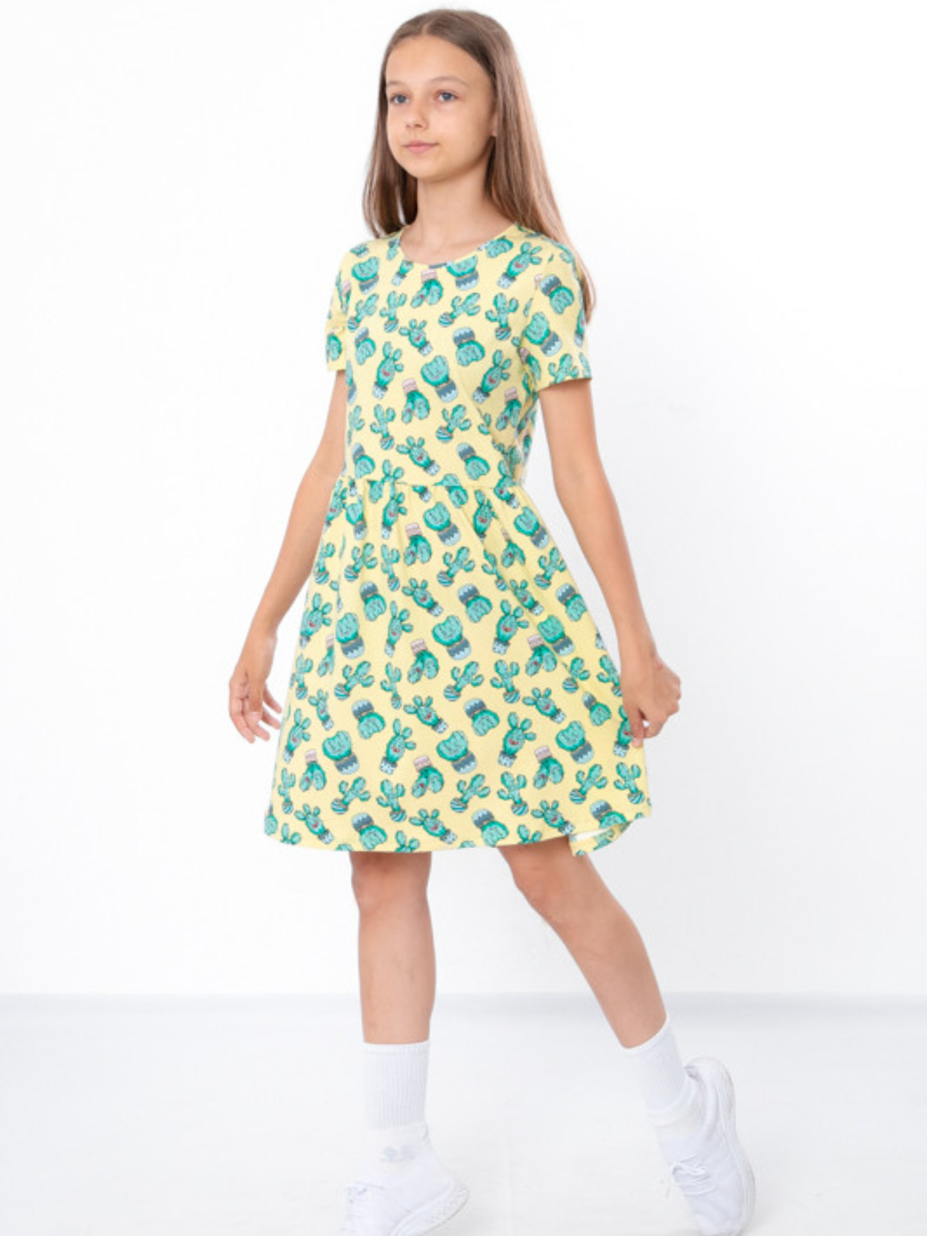 Платье миди Носи своє модель 6258-043-kaktusi-svtlo-zhovtij Фото