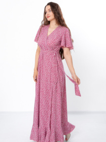 Платье макси Носи своє модель 8405-077-kvtochki-rozheva-pudra Фото