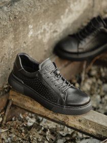 Кеди низькі Legessy Модель VINIL_BLACK_PERF Фото