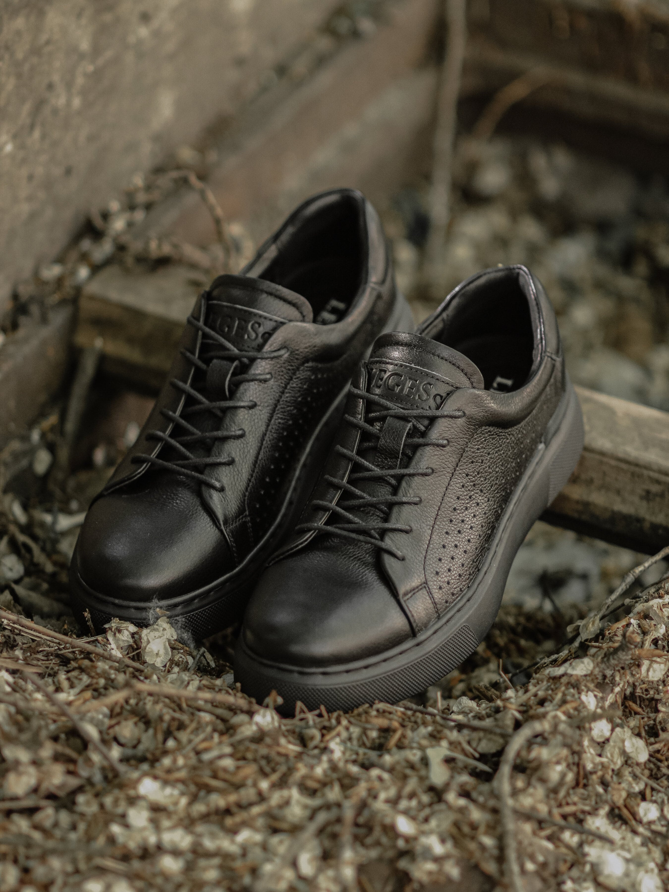 Кеды низкие Legessy модель VINIL_BLACK_PERF Фото