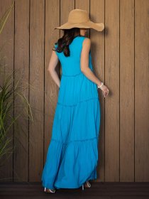 Сарафан ISSA Plus модель 14671_голубой Фото