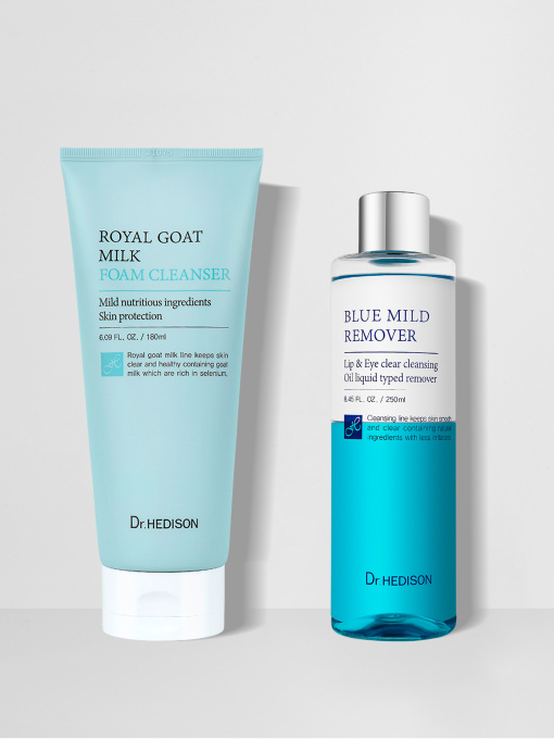Двоетапна система для якісного очищення шкіри від стійкої косметики Dr.HEDISON модель 12150812 Фото